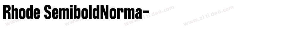 Rhode SemiboldNorma字体转换